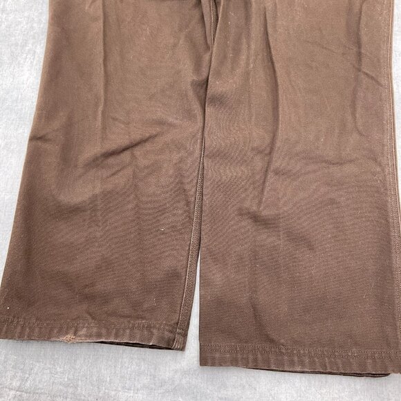Duluth Pants Men 42W x 30L Brown Gusset Canvas Cotton Utility Work Heavy Duty - Picture 11 of 12